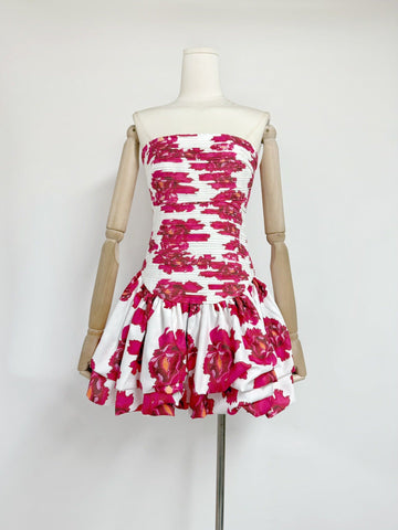 And Spicy Body-Repair Printed Floral Dress Dress Dress Dress Woman With New Summer Tsets And Folds